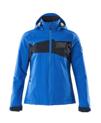 Winterjacke m. CLIMASCOT®, Damen, leicht – azurblau/schwarzblau