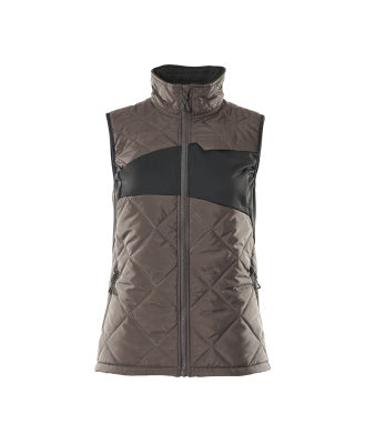 Thermoweste mit CLIMASCOT®, Damen – dunkelanthrazit/schwarz