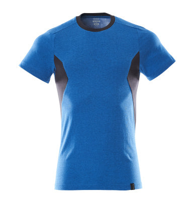 T-Shirt, moderne Passform – azurblau/schwarzblau