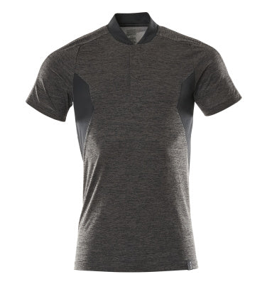 Polo-Shirt, COOLMAX®PRO,moderne Passform – dunkelanthrazit/schwarz