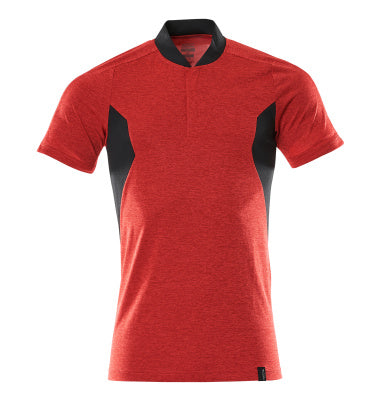 Polo-Shirt, COOLMAX®PRO,moderne Passform – verkehrsrot/schwarz