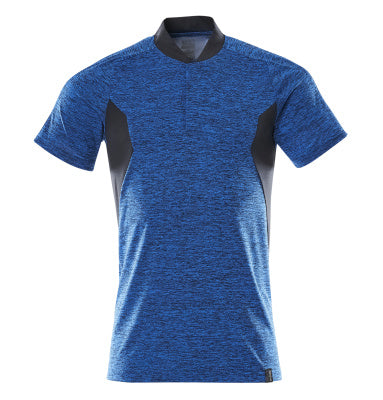 Polo-Shirt, COOLMAX®PRO,moderne Passform – azurblau/schwarzblau