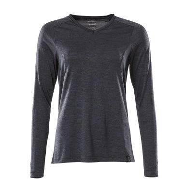 T-Shirt, Damen, mit COOLMAX®, Langarm – schwarzblau