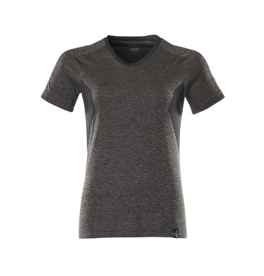 T-Shirt, Damen, mit COOLMAX® PRO – dunkelanthrazit/schwarz
