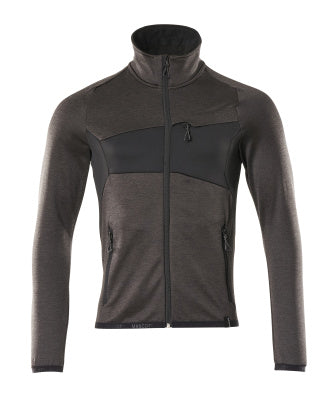 Fleecejacke mit Reißverschluss – dunkelanthrazit/schwarz
