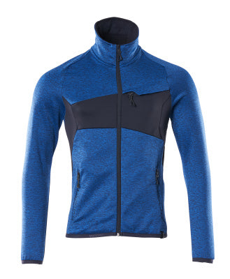 Fleecejacke mit Reißverschluss – azurblau/schwarzblau