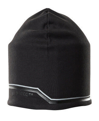 Strickmütze, mit Druck – schwarz