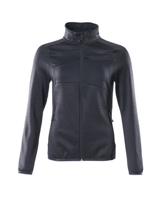 Fleecejacke mit Reißverschluss, Damen – schwarzblau
