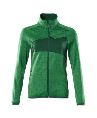 Fleecejacke mit Reißverschluss, Damen – grasgrün/grün