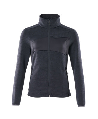 Strickpullover mit Reißverschluss, Damen – schwarzblau