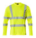 T-Shirt, V-Ausschnitt, lange Ärmel – hi-vis gelb