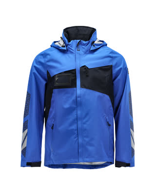 Hard Shell Jacke, wasserdicht – azurblau/schwarzblau