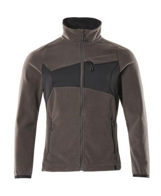 Fleecejacke mit Antipilling – dunkelanthrazit/schwarz