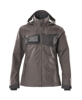 Hard Shell Jacke, wasserdicht, Damen – dunkelanthrazit/schwarz