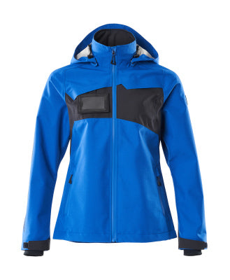 Hard Shell Jacke, wasserdicht, Damen – azurblau/schwarzblau