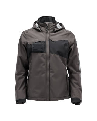 Winterjacke m. CLIMASCOT®, Damen, leicht – dunkelanthrazit/schwarz