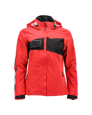 Winterjacke m. CLIMASCOT®, Damen, leicht – verkehrsrot/schwarz