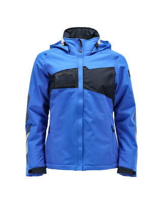 Winterjacke m. CLIMASCOT®, Damen, leicht – azurblau/schwarzblau