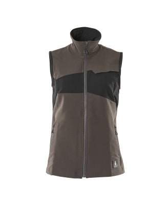 Weste, Damen, ULTIMATE STRETCH, leicht – dunkelanthrazit/schwarz