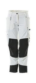 Hose mit Knietaschen, Damen, Diamond – weiss