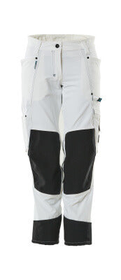 Hose mit Knietaschen, Damen, Diamond – weiss