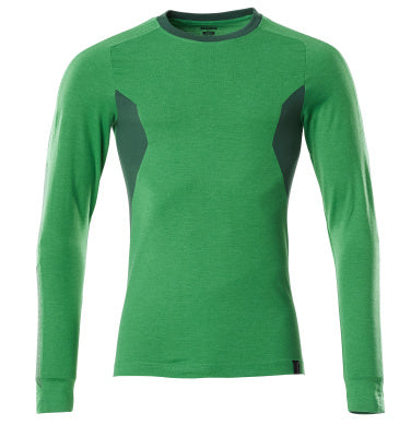 T-Shirt, Langarm, Modern Fit – grasgrün/grün
