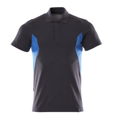 Polo-Shirt, moderne Passform – schwarzblau/azurblau