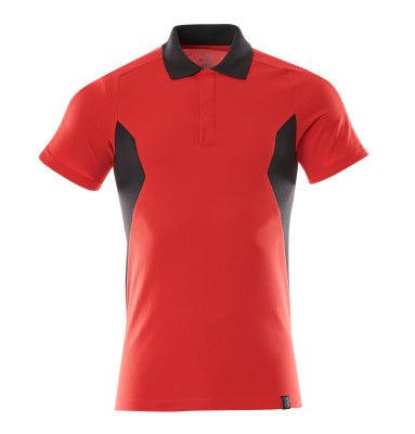 Polo-Shirt, moderne Passform – verkehrsrot/schwarz