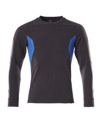 Sweatshirt, moderne Passform – schwarzblau/azurblau