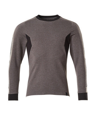 Sweatshirt, moderne Passform – dunkelanthrazit/schwarz