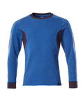 Sweatshirt, moderne Passform – azurblau/schwarzblau