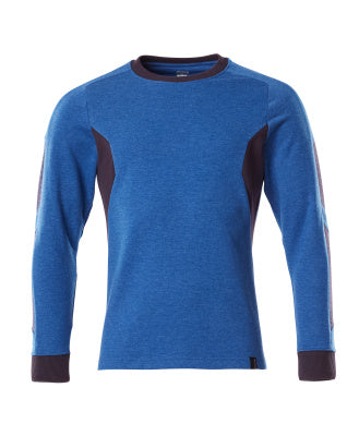 Sweatshirt, moderne Passform – azurblau/schwarzblau