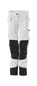 Hose mit Knietaschen, Damen, Pearl – weiss