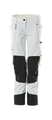 Hose mit Knietaschen, Damen, Pearl – weiss