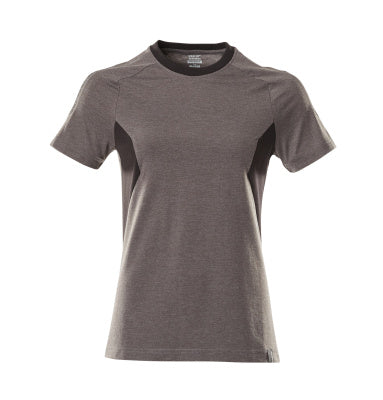T-Shirt, Damen – dunkelanthrazit/schwarz