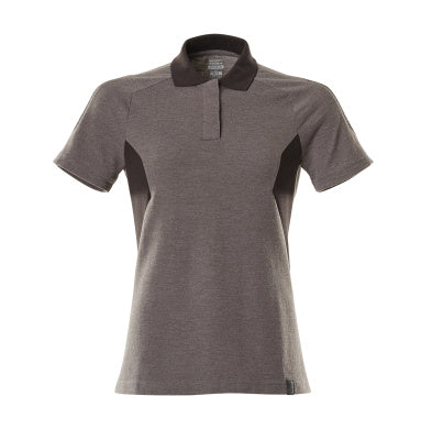 Polo-Shirt, Damen – dunkelanthrazit/schwarz