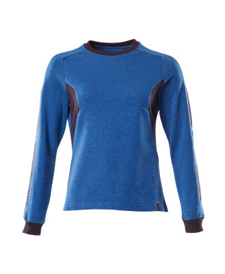 Sweatshirt, Damen – azurblau/schwarzblau