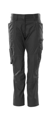 Hose mit Schenkeltasche, Damen, DIAMOND – schwarz