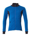 Sweatshirt mit Reißverschluss,modern Fit – azurblau/schwarzblau