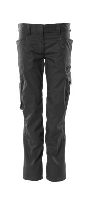 Hose mit Schenkeltasche, Damen, PEARL – schwarz