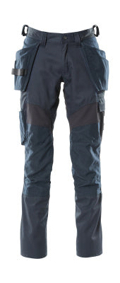 Hose mit Hängetaschen, Stretch-Einsätze – schwarzblau