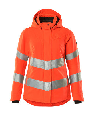 Winterjacke, Damenmodell – hi-vis rot