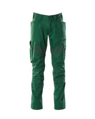 Hose mit Knietaschen, Stretch-Einsätze – grün