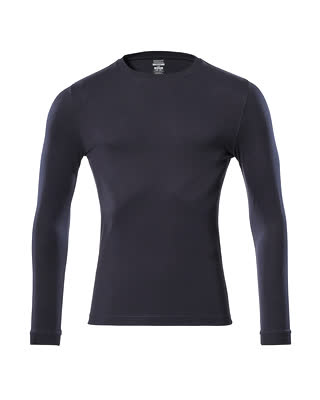 T-Shirt, Langarm, moderne Passform – schwarzblau