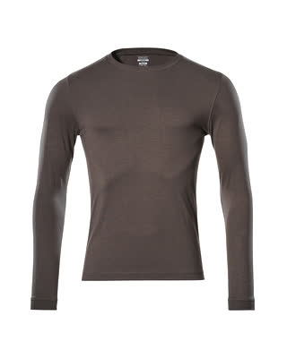 T-Shirt, Langarm, moderne Passform – dunkelanthrazit