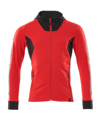 Sweatshirt mit Kapuze, moderne Passform – verkehrsrot/schwarz