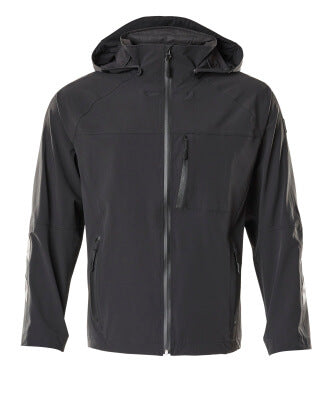 Hard Shell Jacke, Stretch, wasserdicht – schwarz