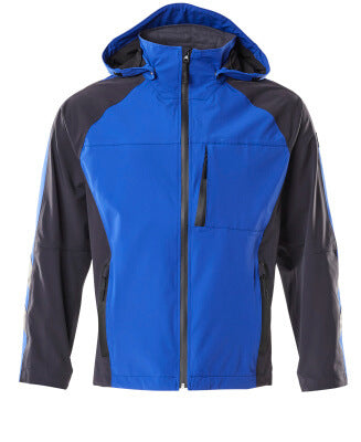Hard Shell Jacke, Stretch, wasserdicht – kornblau/schwarzblau