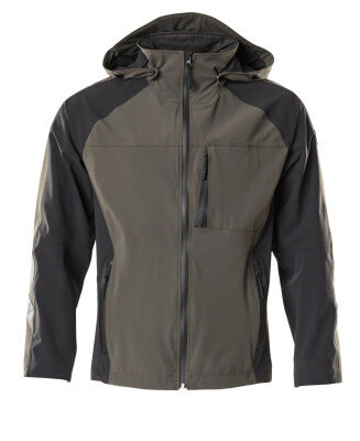 Hard Shell Jacke, Stretch, wasserdicht – dunkelanthrazit/schwarz