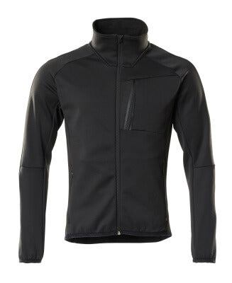 Fleecejacke mit Reißverschluss – schwarz